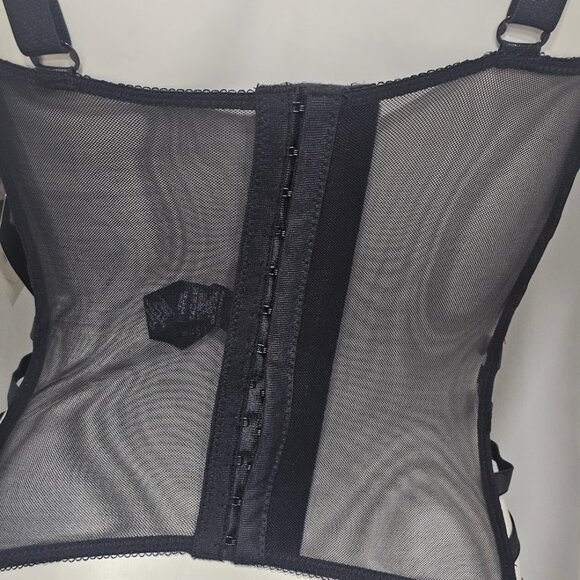 Rene Rofe  Uncaged Caged Side Bustier & G-String Lingerie Set - Picture 6 of 11
